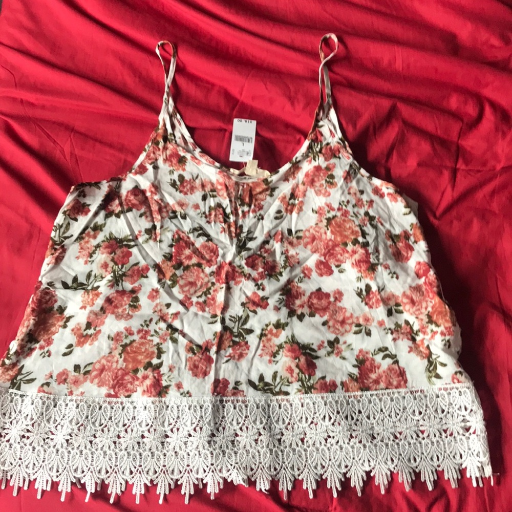 NEW floral chiffon tank top